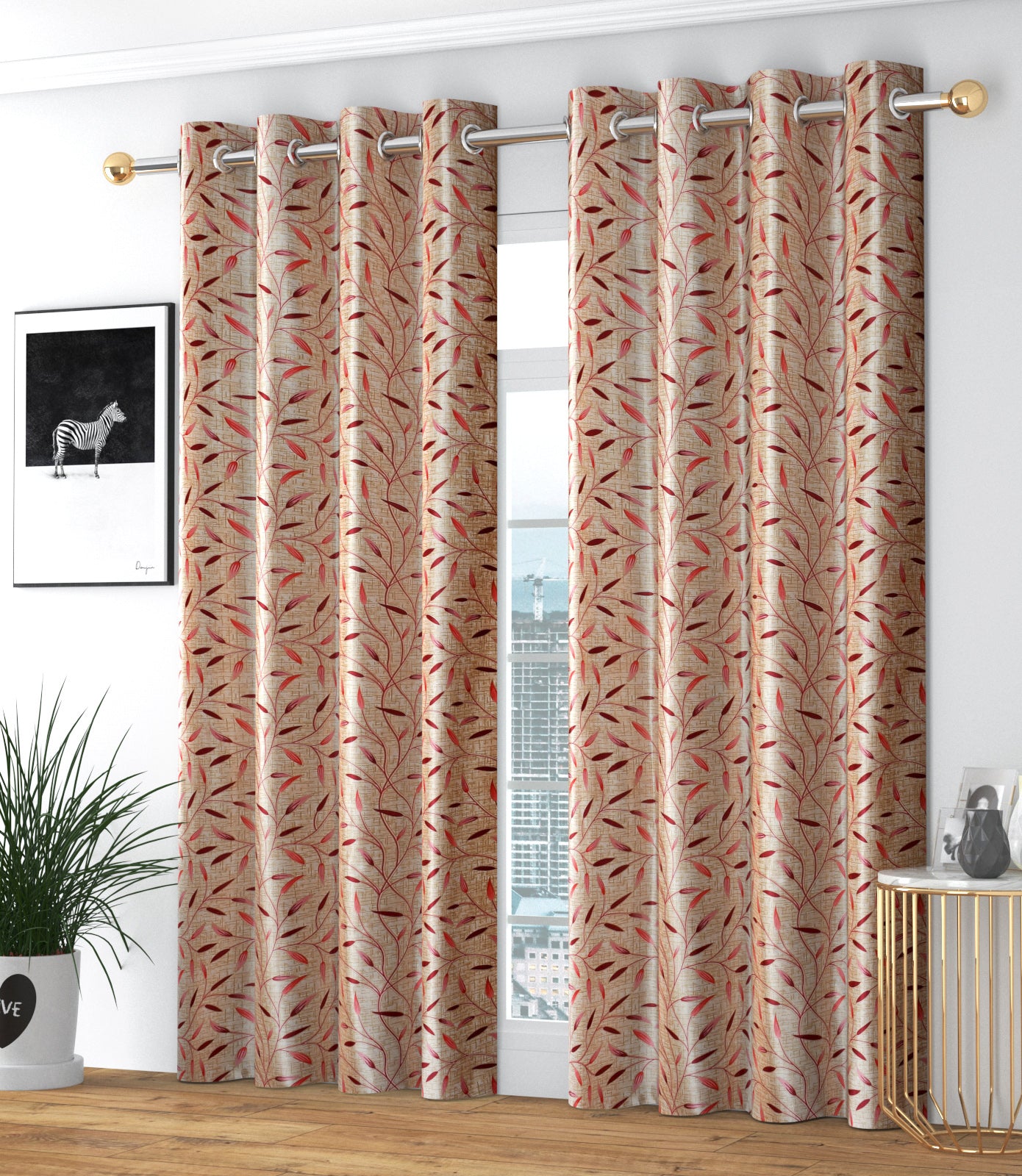 CHILLI PRINT CURTAINS