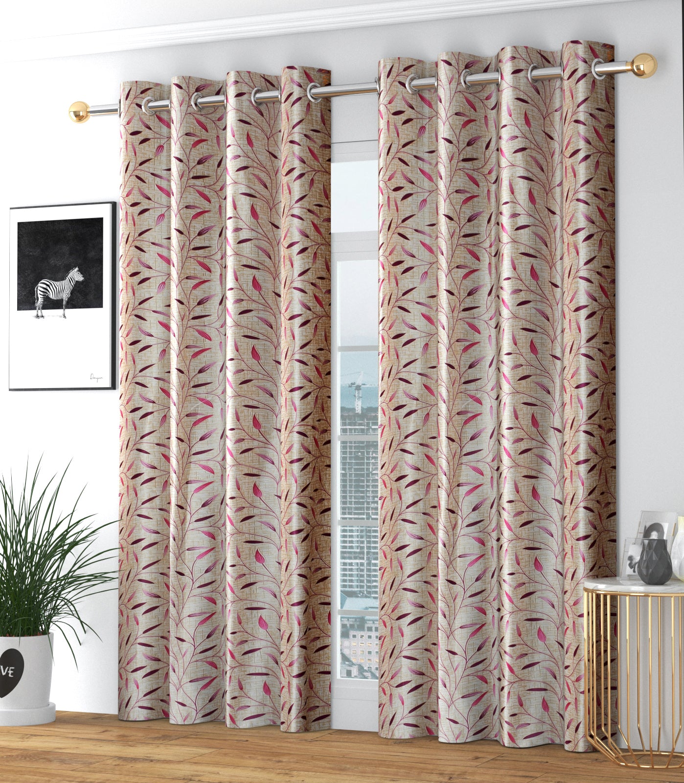 CHILLI PRINT CURTAINS